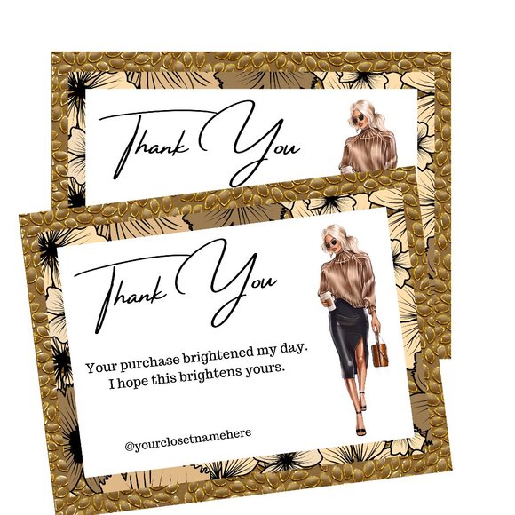 Thank You Cards / your Purchase Made My Day  Thank You Cards - Picture 1 of 10